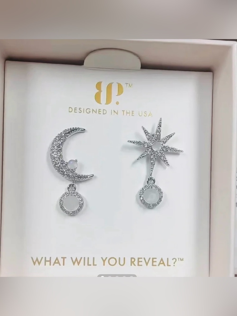 Bomb Party Halo Earrings “Promises Kept”  Moon and Stars